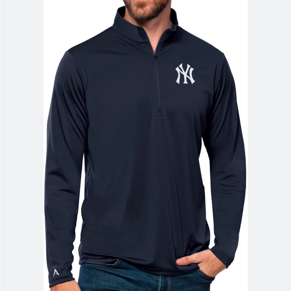 New York Yankees Navy Quarter-Zip Pullover